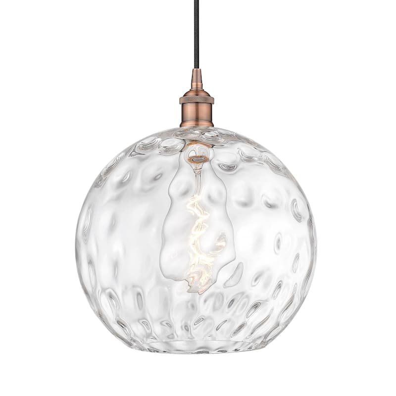 Innovations Lighting 616-1P-15-12 Athens Pendant Athens 12" Wide - Antique Copper / Clear Water Glass