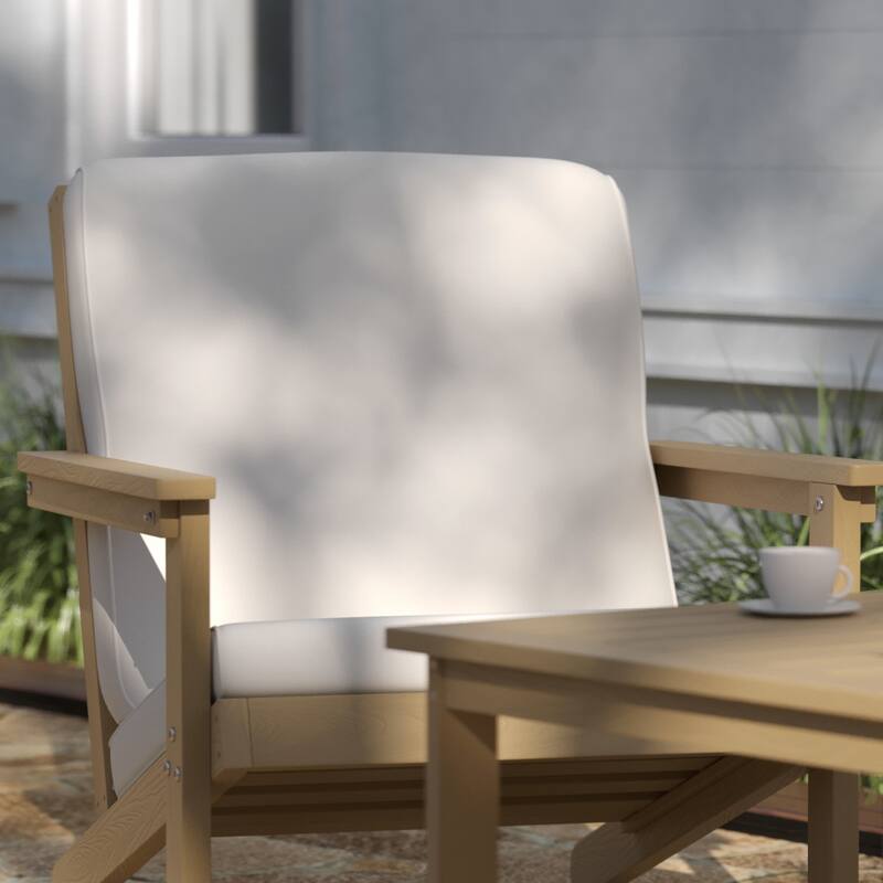 All-Weather Poly Resin Adirondack Style Chair & Cushions