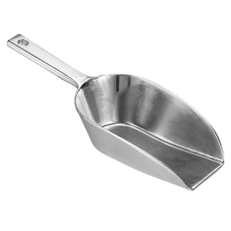 Ice Scoops Aluminum 5.12" Small Ice Maker Flour Cereal Sugar Utility Shovel - Silver Tone