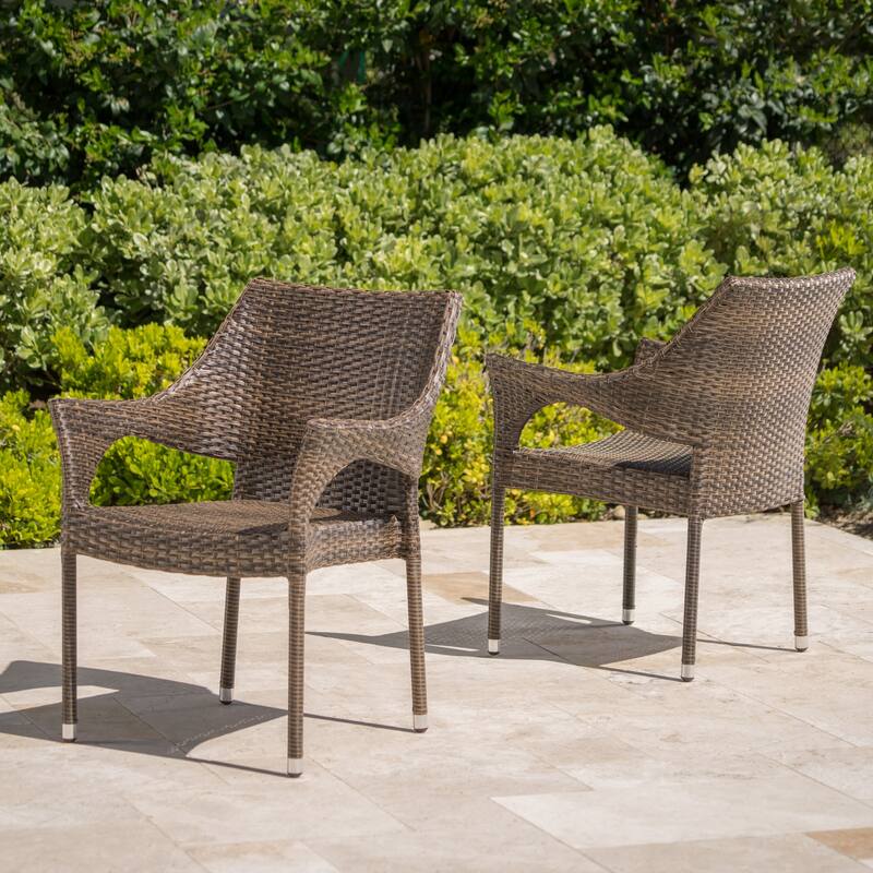 Christopher Knight Home Cliff Outdoor Wicker Chairs Set
