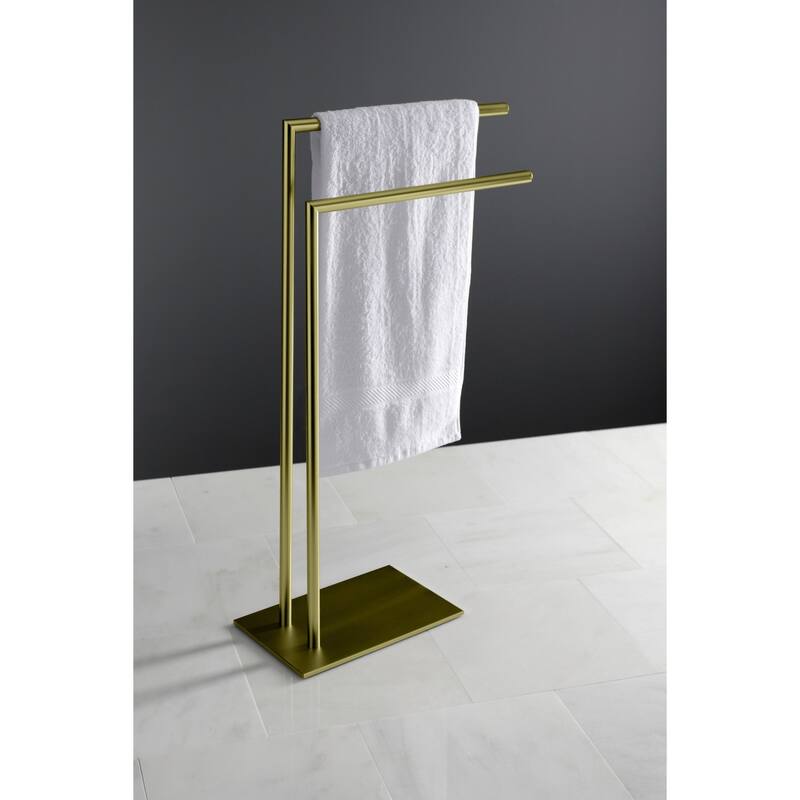 Edenscape Freestanding Dual Towel Rack in Polished Chrome