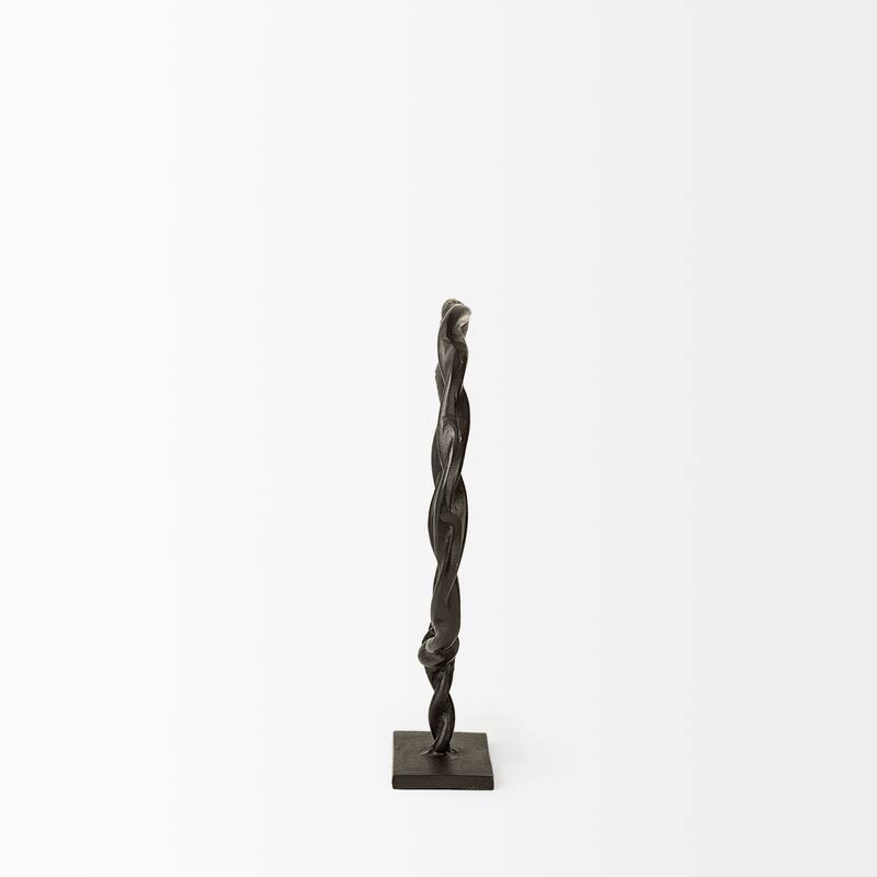 Rizwan (Large) Black Aluminum Braided Circular Object