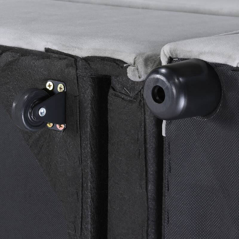 Modern 70" L 3-in-1 Multi-Functional Grey Sleeper Sofa with Iron Frame Pull-Out Loveseat