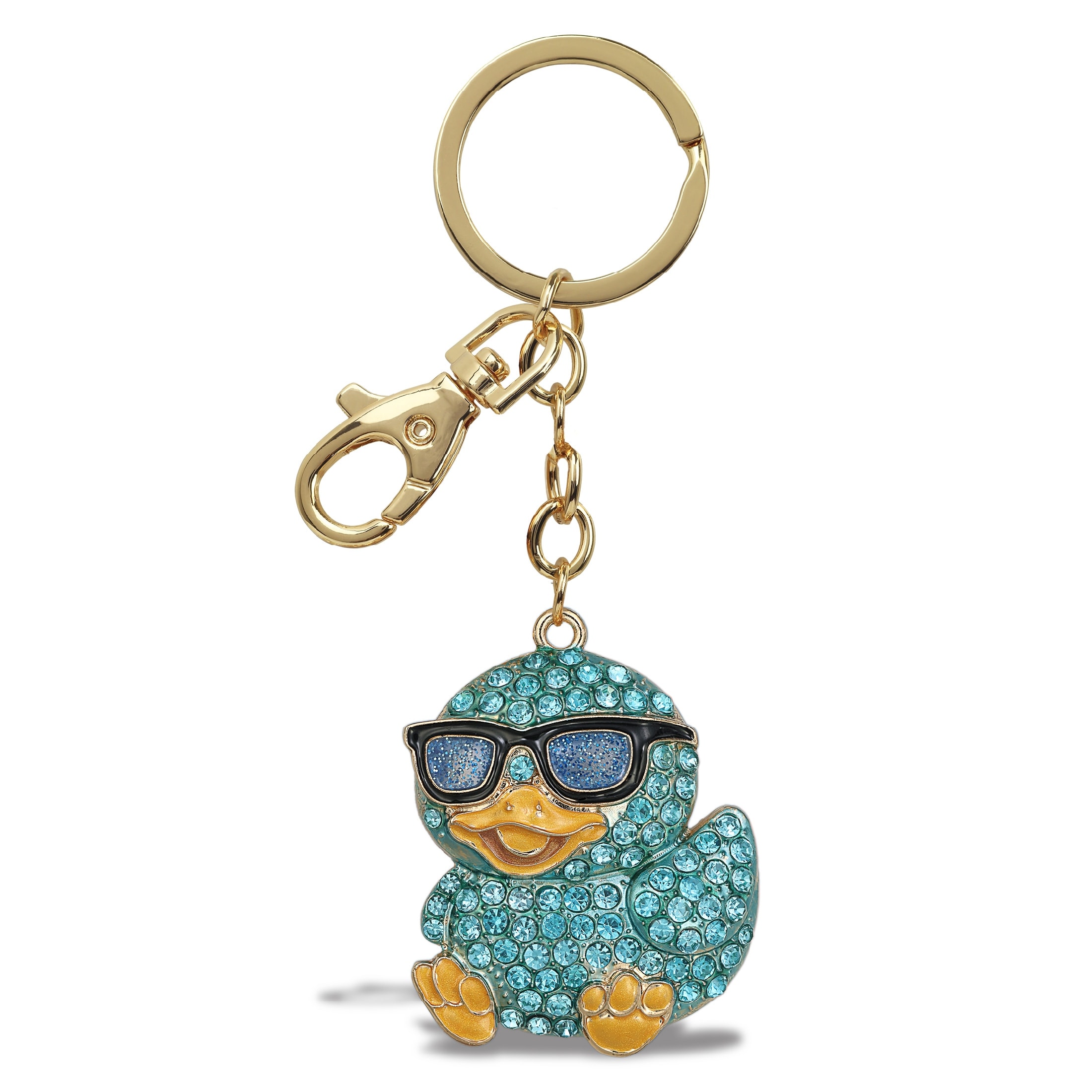 Aqua79 Blue Cool Duck Gold Keychain - Stylish 3D Blue Duck Charm - 4.5 ...