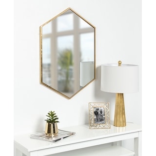 Kate and Laurel McNeer Glam Hexagon Framed Wall Mirror