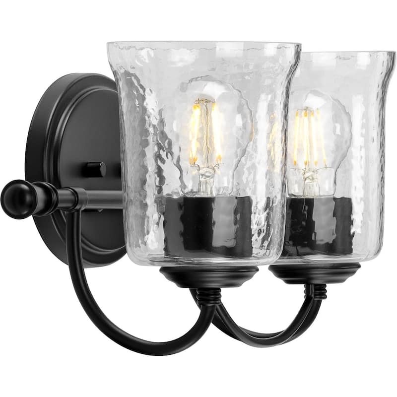 Bowman Collection Black Two-Light Bath - 7.75"H