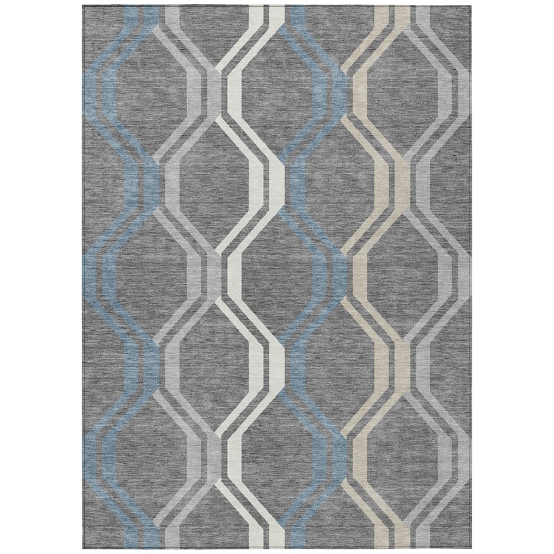 Machine Washable Indoor/ Outdoor Contemporary Dimensions Chantille Rug