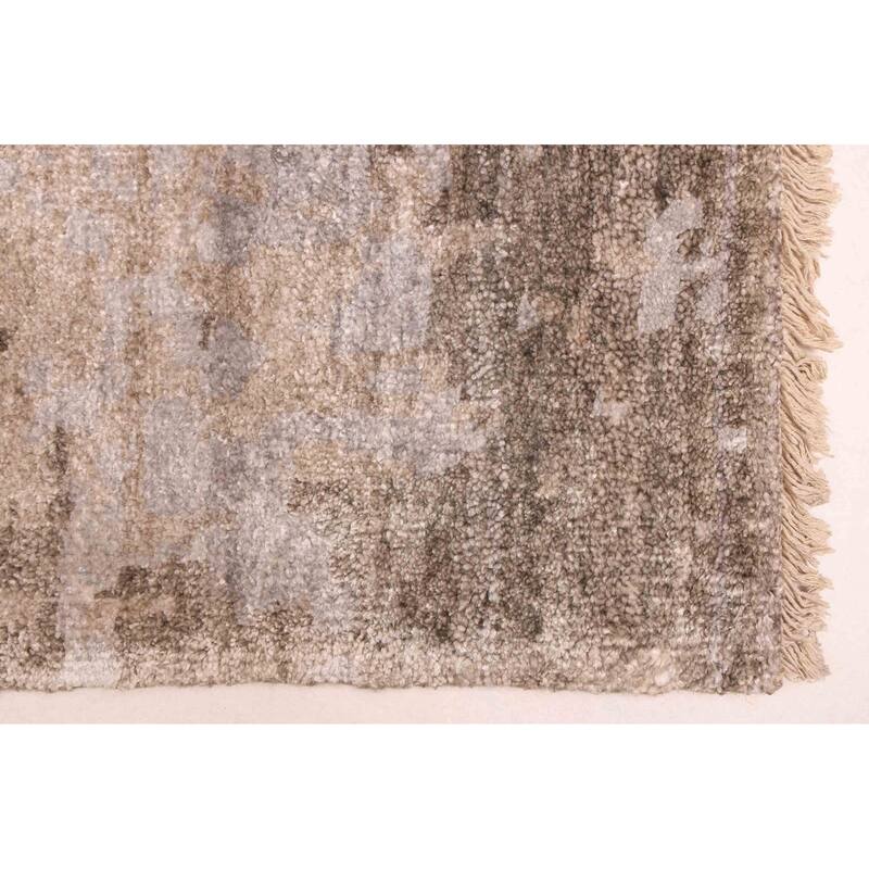 ECARPETGALLERY Hand-knotted Legacy Taupe Silk Rug - 6'5 x 9'8