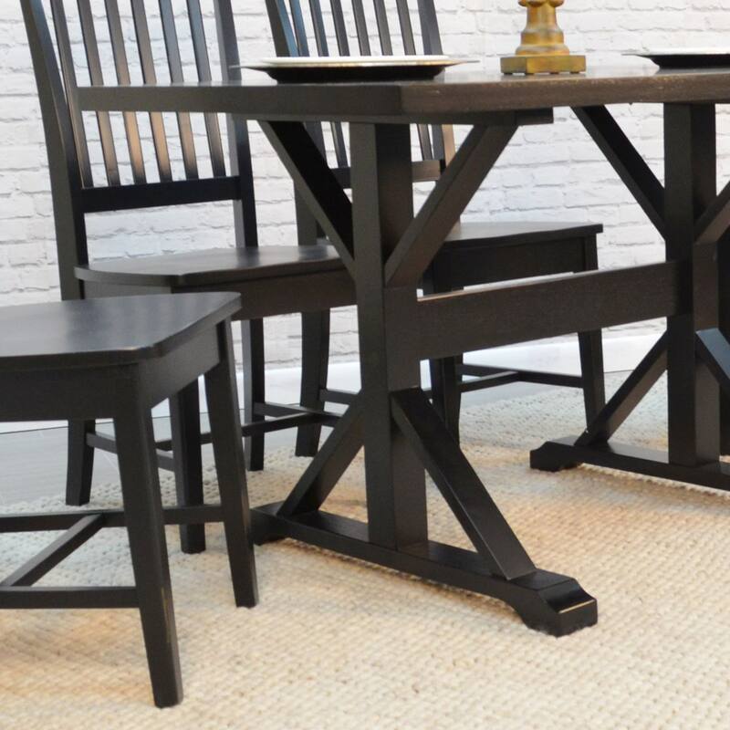 X-Shaped Trestle Table - 48" - Antique Black