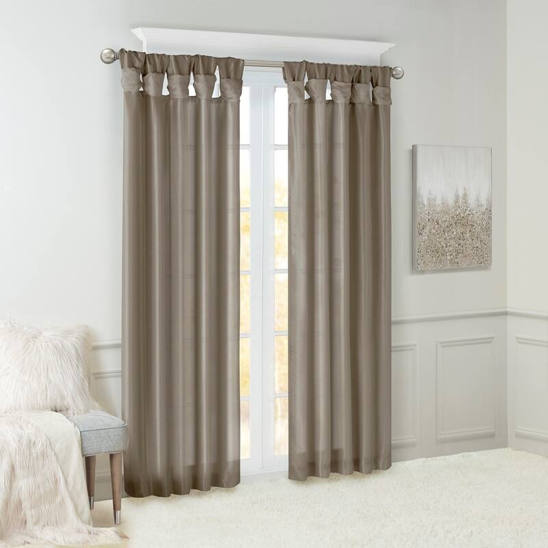 Twist Tab Lined Window Curtain Panel 50x120"