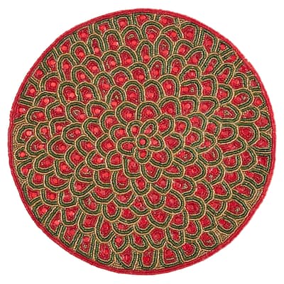 Beaded Design Placemats (Set of 4)