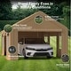 preview thumbnail 34 of 42, Heavy Duty Carport with Roll-Up Sidewall and Ventilated Windows with Removable Sidewalls