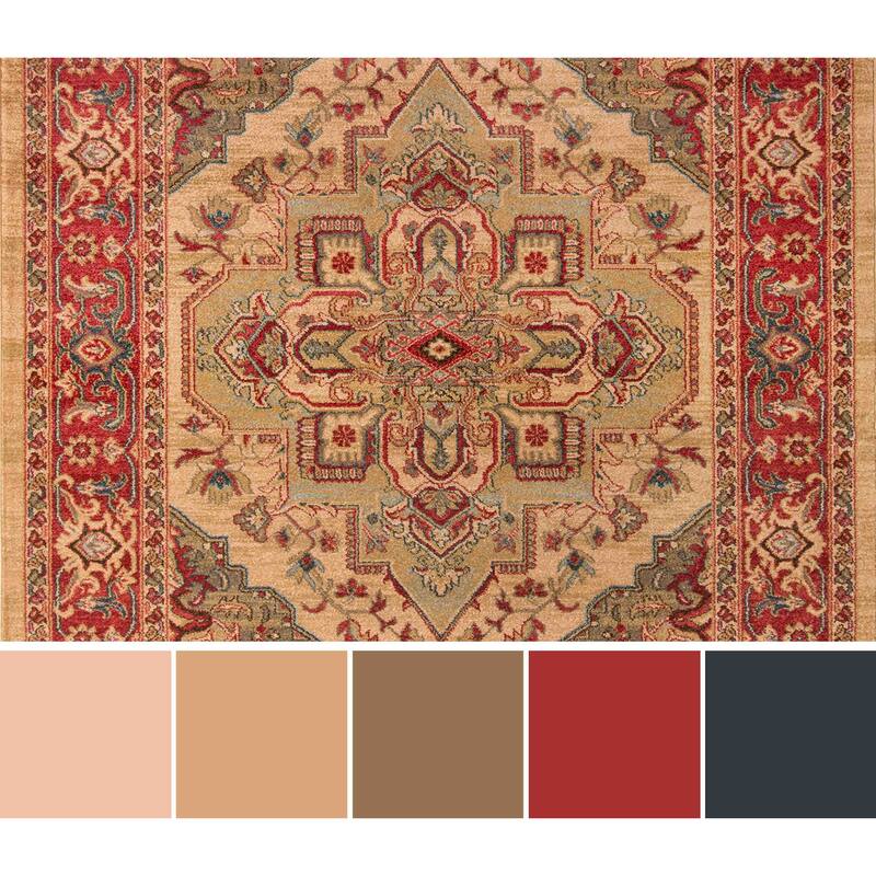 ECARPETGALLERY Machine Woven Lux Traditional Area Rug