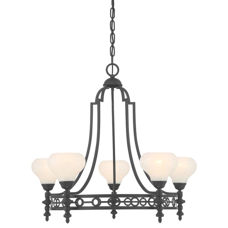 Savoy House 1-1606-5 Allston 5 Light 30" Wide LED Chandelier - Matte Black