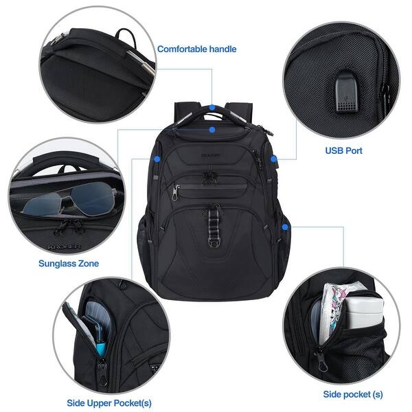 Travel Laptop Backpack 18.4 inch XXXL Gaming Backpack Water-Repellent  College Daypack Business Backpack - Bed Bath & Beyond - 42714325