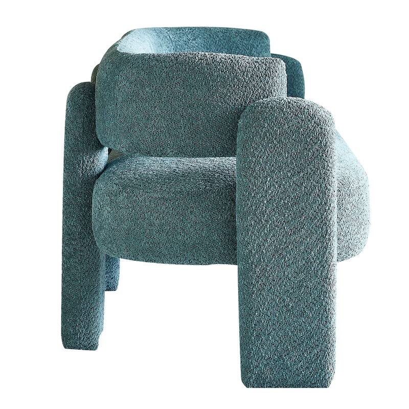 Modern Upholstered Bench Velvet Sofa with Rolled Arms, Loveseat Sofa, Chaise Sofa for Club Living Room Bedroom