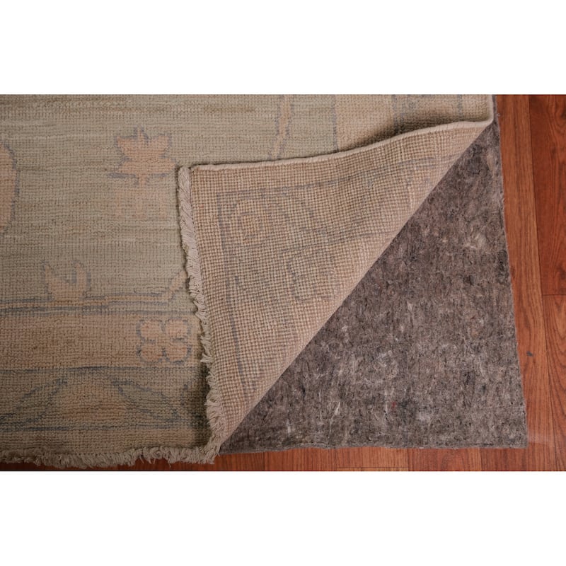 Hand Knotted Oriental 100% Wool Carpet Transitional All-Over Beige & Ivories Oushak Area Rug - 16' 6'' X 12' 10''
