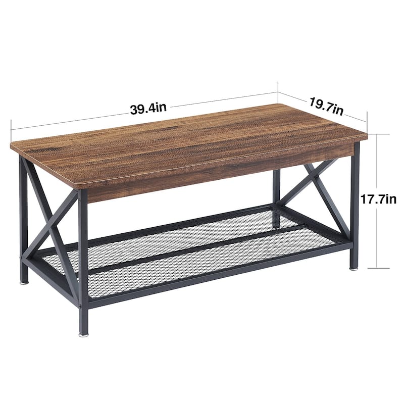 Javlergo 3-pieces Coffee Table Set for Living Room Wood Coffee Table and C End Tables Set