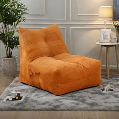 Suede Memory Foam Bean Bag Lounge Chairs and 550lb Capacity