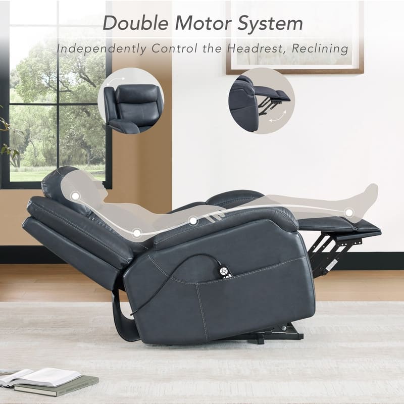 Spruce & Spring Dual Motor Power Lift Recliner Chair for Elderly with Massage and Heat