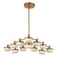 preview thumbnail 7 of 12, Uttermost Wedge 12 Lt LED Brass Chandelier - 40.625"W x 40.625"D x 7.25"H