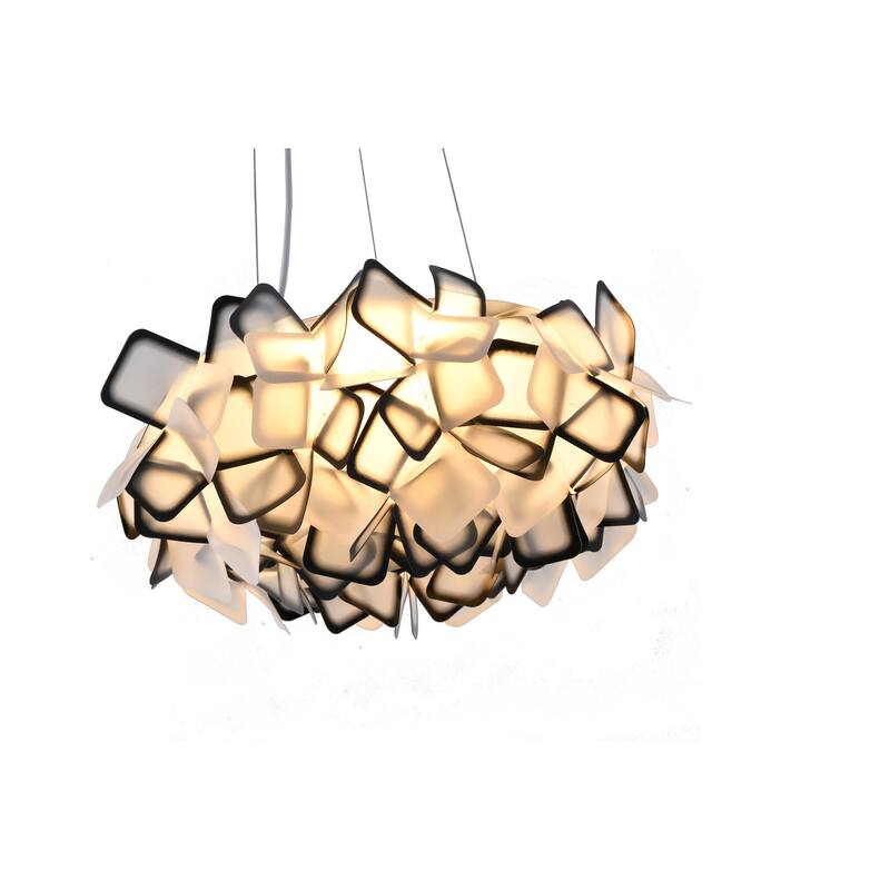 Modern Chandelier - Adjustable Cord, 3000K Warm White Light, Stylish Metal Frame Design - 9.84