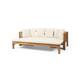 Long Beach Outdoor Extendable Acacia Wood Daybed Sofa by Christopher Knight Home - Teak +  Beige