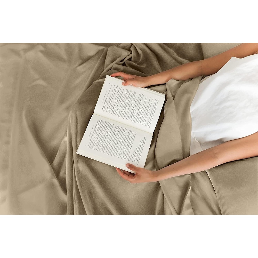 CGK Linens 4-Piece 1000 Thread Count Soft Cotton Bed Sheet Set-image