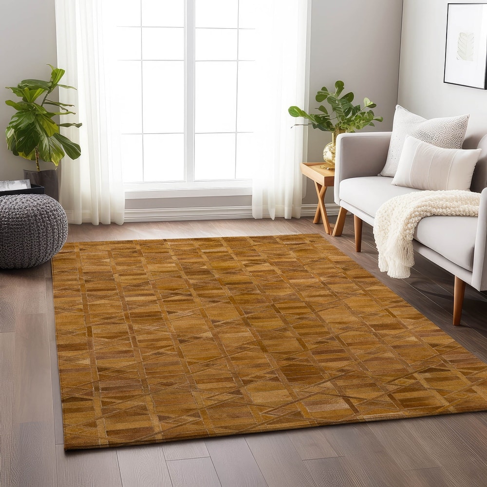 Premium Washable Super Soft Faux Geo Cowhide Mayfield Rug