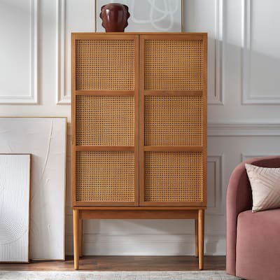 Lifestorey Maxima Cane 2-Door Cabinet