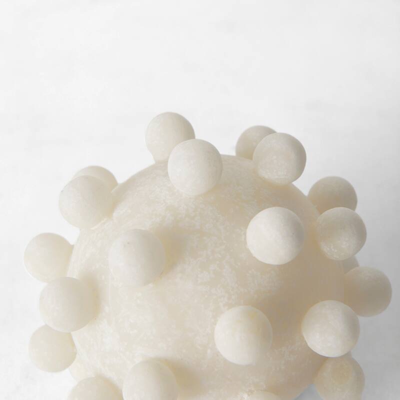 Malo 4.7L x 4.7W x 4.7H Cream Resin Small Sphere Decorative Object