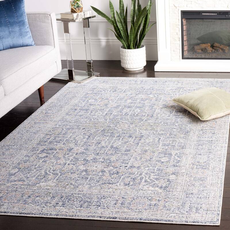 SAFAVIEH Hunter Joanie Transitional Rug - 5'3" x 7'6" - Ivory/Dark Grey/Sage