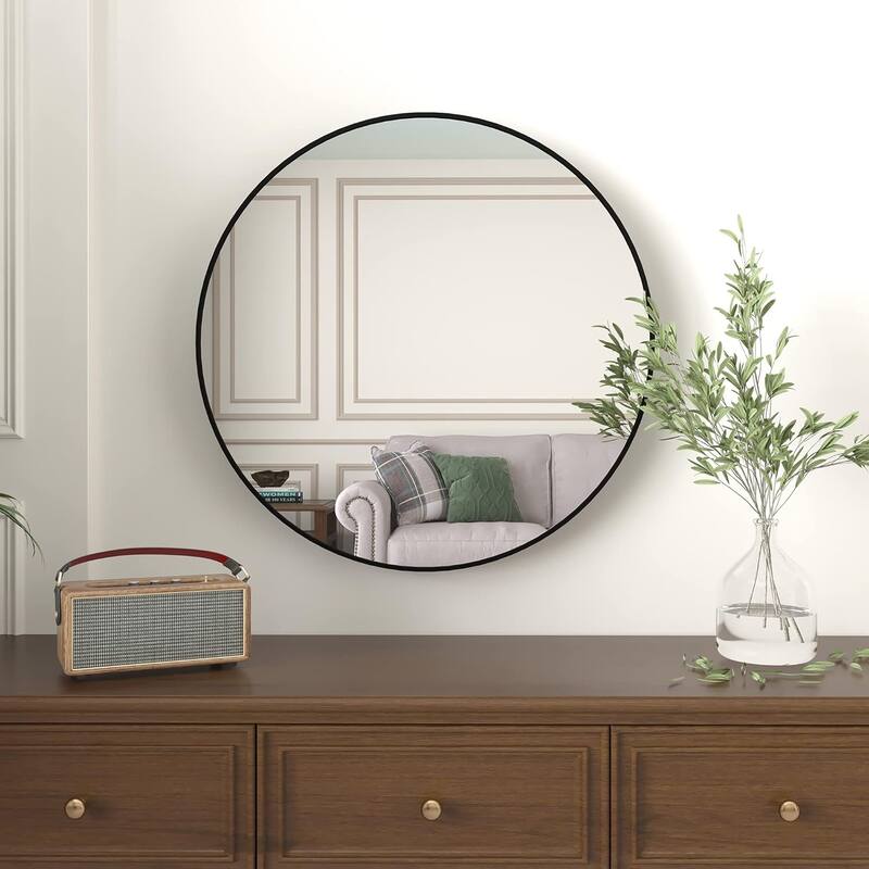 36 Inch Metal Round Bathroom Mirror