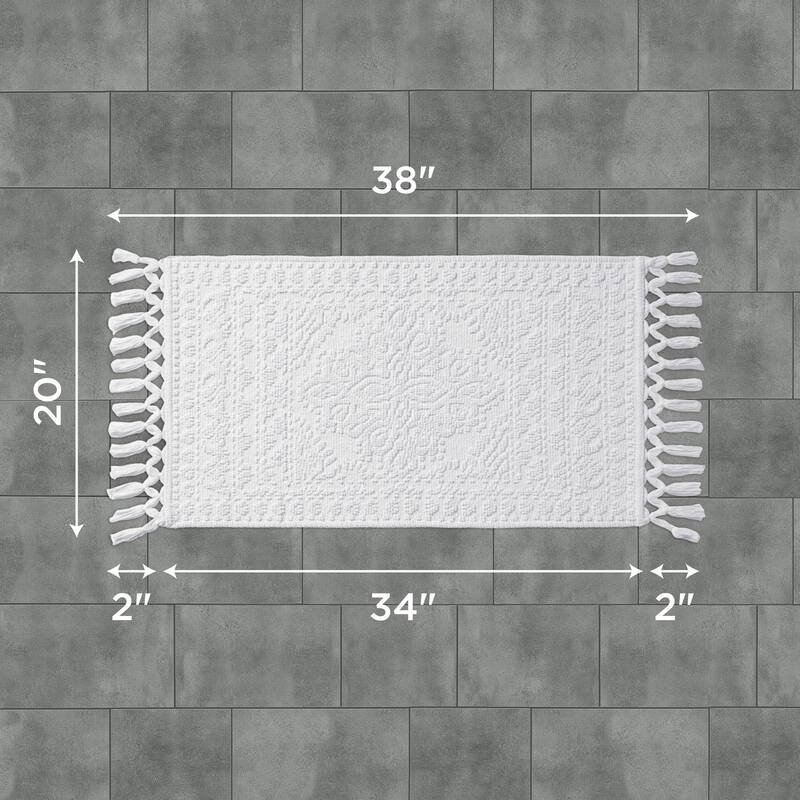 French Connection Nellore Fringe Cotton Bath Rug