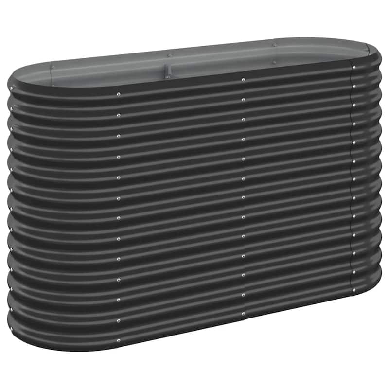 vidaXL Garden Raised Bed Patio Outdoor Raised Planter Box Powder-coated Steel