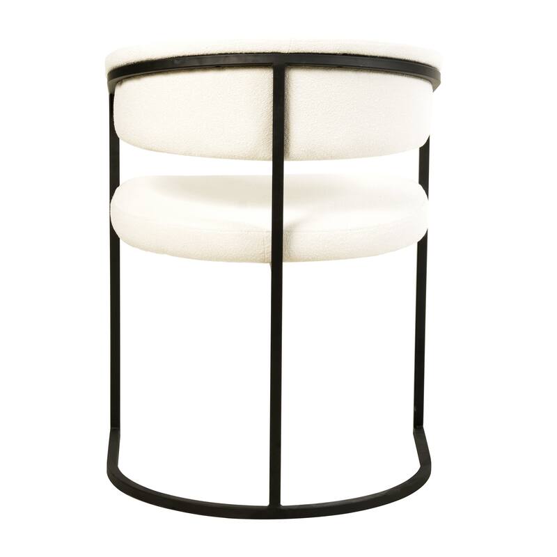 LeisureMod Aero Modern Upholstered Leather Dining Chair in Iron & Polyester, Accent Armchair for Home Kitchen Office