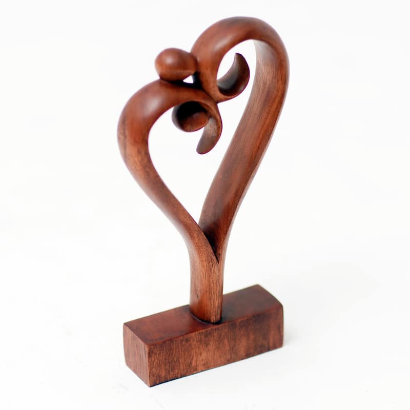 Novica Handmade Love Dancing Wood Statuette