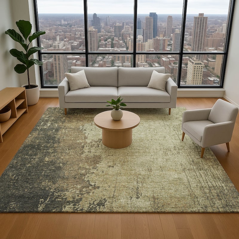 Premium Washable Super Soft Mayfield Rug - Olive - 10' x 14'