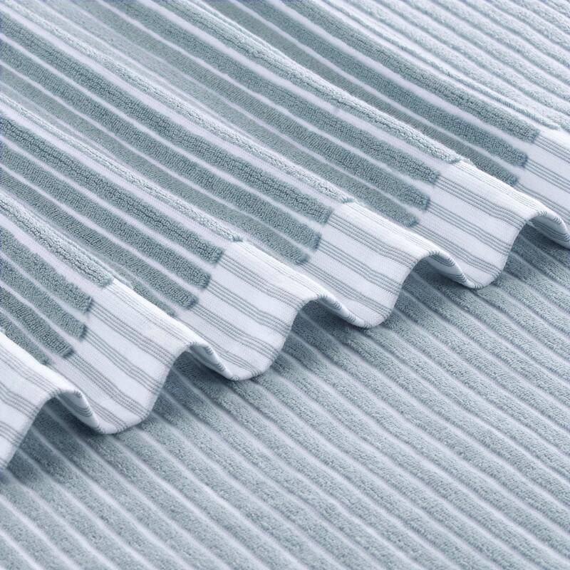 Martex Sculpted Stripe Tan Bath Towel