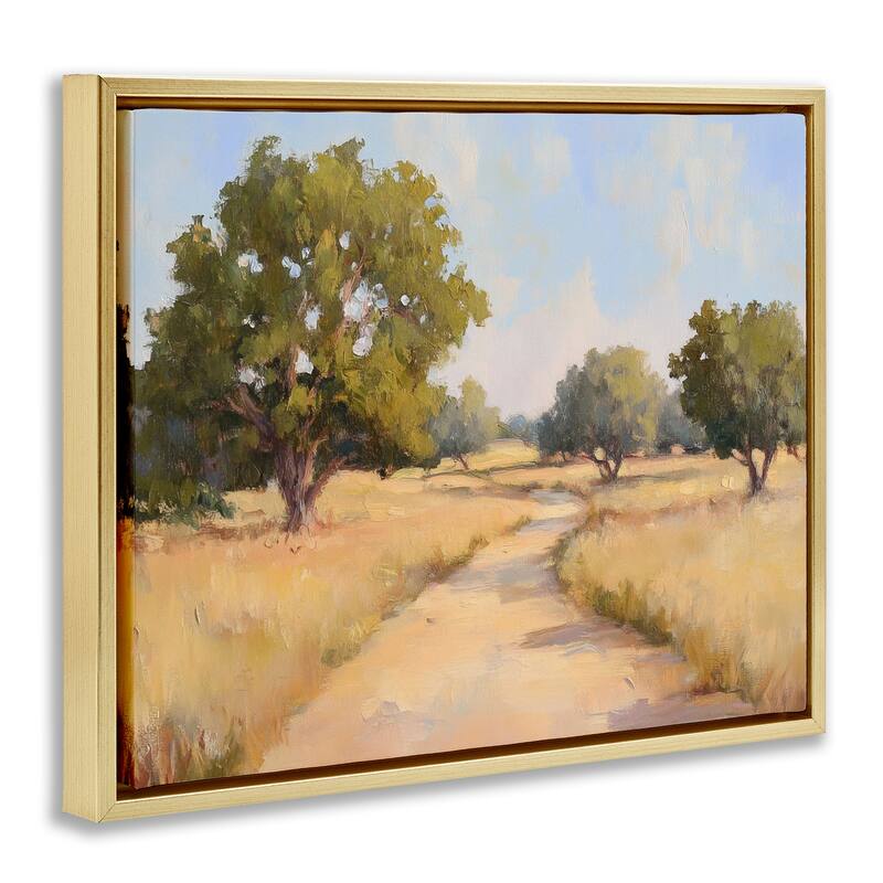 Stupell Getting Lost Natural Field Framed Floater Canvas Wall Art Design By Petal Prints Design
