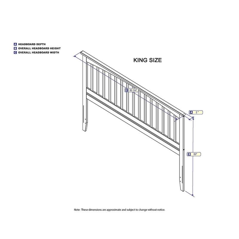 Mission Headboard with USB Charging Station