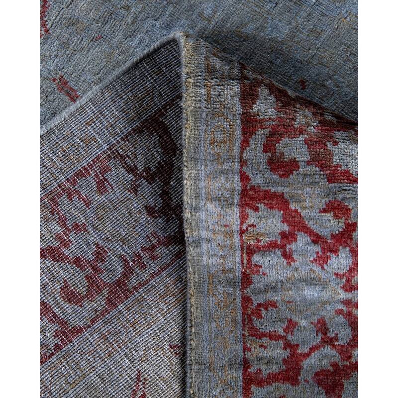 Vibrance, One-of-a-Kind Hand-Knotted Area Rug - Gray, 4' 1" x 6' 1" - 4' 1" x 6' 1"