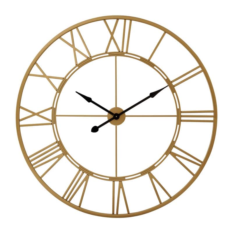 UTOPIA ALLEY Oversized Roman Round Wall Clock - Large Wall Clock, Roman Numeral Wall Clock, Decorative Wall Clock 43.5"D