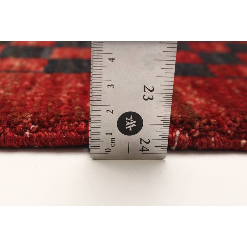 ECARPETGALLERY Hand-knotted Peshawar Ziegler Dark Red Wool Rug - 6'2 x 8'10