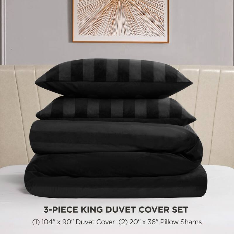 Juicy Couture Jenny Velour Striped Jacquard Duvet Sets