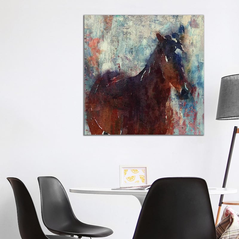 iCanvas "Wild Brown Horse" by Irena Orlov Canvas Print - 37x37x1.5