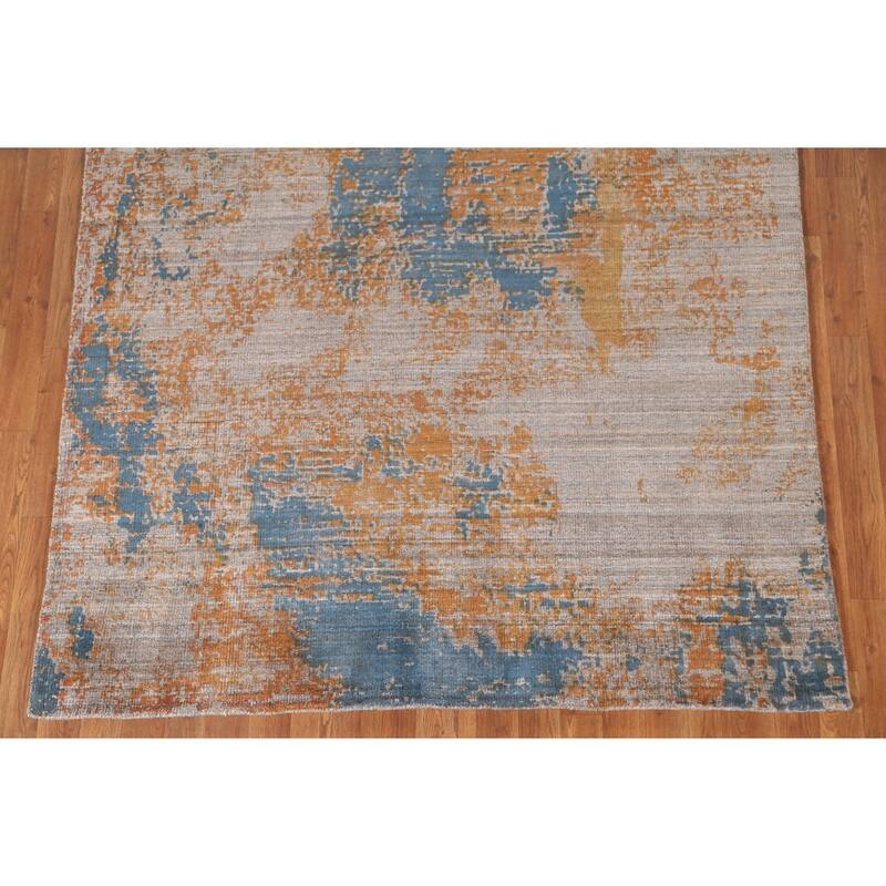 Modern Abstract Area Rug Handmade Wool Carpet - 5'4"x 8'4"