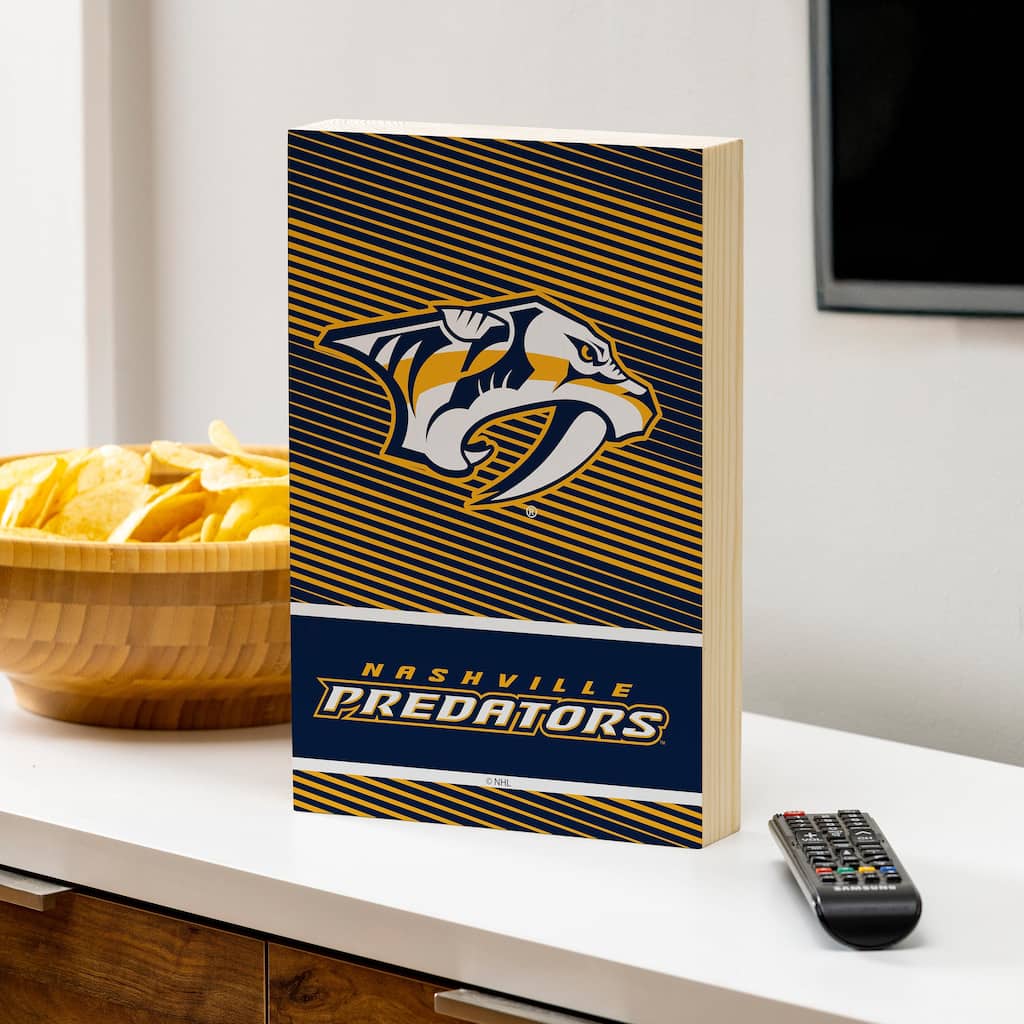 Nashville Predators Wooden Tabletop Mantel Shelf Sign