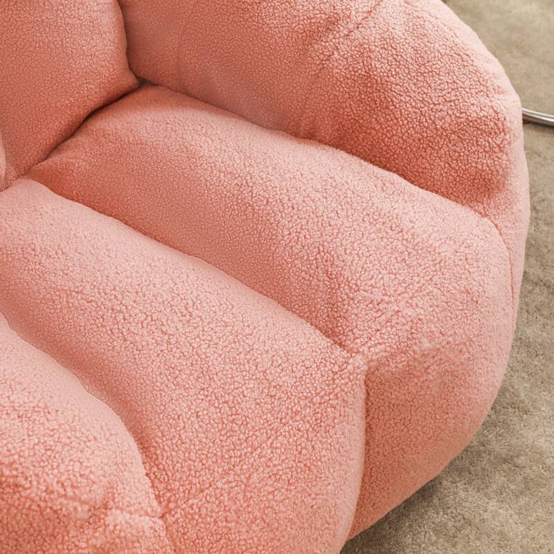 Modern Teddy Bean Bag Chair with Memory Foam Filler, Set of 1
