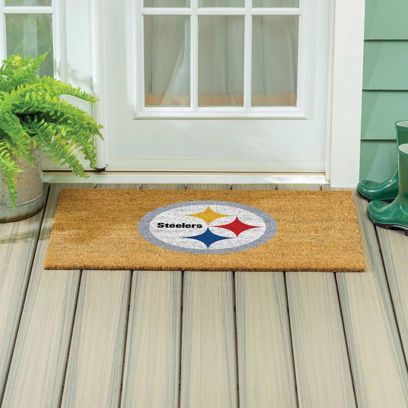 Pittsburgh Steelers Full Color Indoor/Outdoor Coir Mat - 36" x 24"